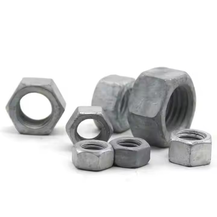 Heavy-Duty Galvanized Nuts for Industrial Machinery